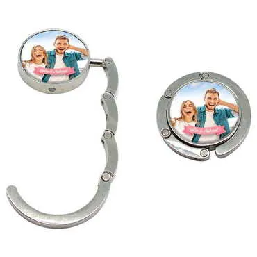 Sweetheart Themed Metal Folding Purse Hook For Table 45 mm