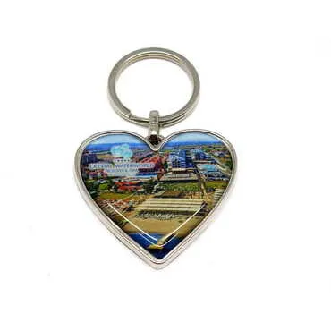 Hotel Themed Metal Heart ShapedDouble Face Keychain 45x90 mm - Standart - 2