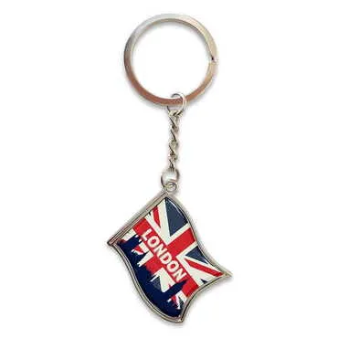 City Themed Metal Flag Shaped Keychain 40x105 mm - Standart - 2