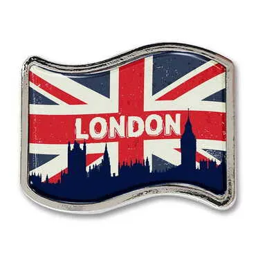 City Themed Collectible Souvenir Metal Flag Pin 25x20 mm - Standart - 2