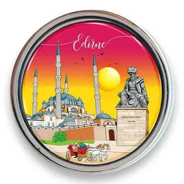 Toptan Edirne Temalı Myros Yuvarlak Rozet 18 Mm