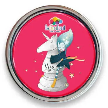 Theme Park Themed Collectible Souvenir Metal Round Pin 18 mm