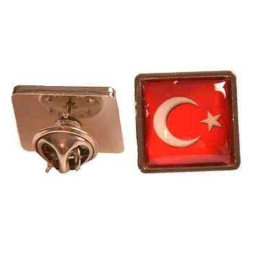 Turkey Themed Collectible Souvenir Metal Square Pin 18x18 mm