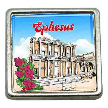 Museum Themed Collectible Souvenir Metal Square Pin 18x18 mm