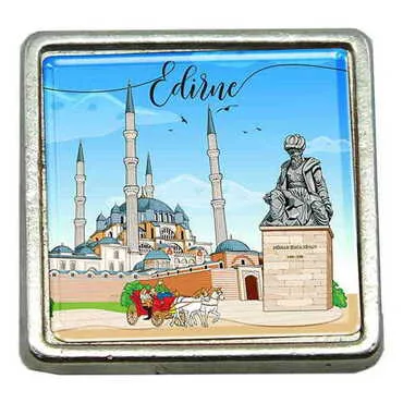 City Themed Collectible Souvenir Metal Square Pin 18x18 mm