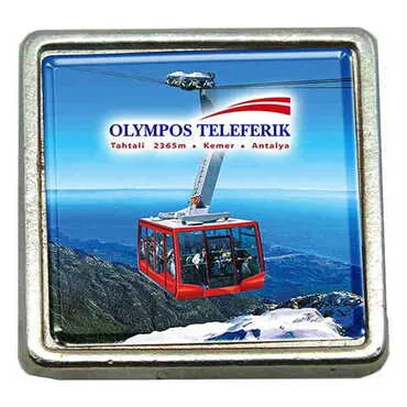 Cable Card Themed Collectible Souvenir Metal Square Pin 18x18 mm