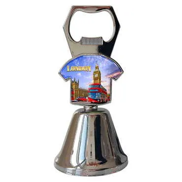 City Themed Collectible Souvenir Double Face Metal Bell With Opener 44x94 mm - Standart - 2