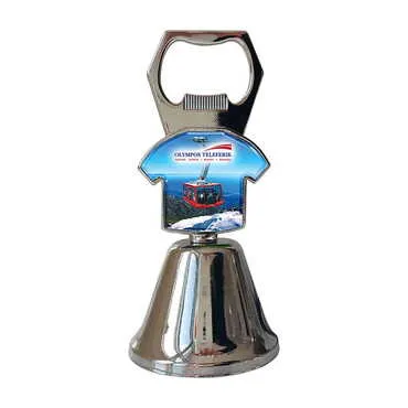 Cable Card Themed Collectible Souvenir Double Face Metal Bell With Opener 44x94 mm