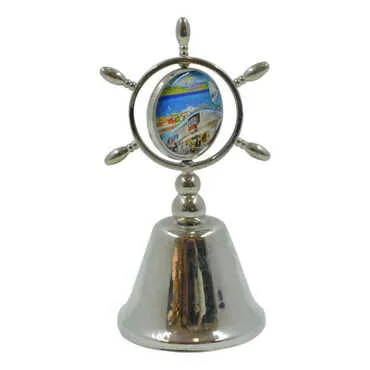 Toptan Alaçatı Bölgesi Temalı Myros Metal Dümen Çan 44x92 mm - Standart - 2