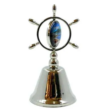 Cesme Themed Collectible Souvenir Double Face Metal Spinner Rudder Bell 44x92 mm - 2