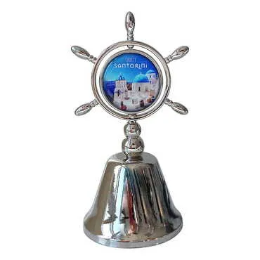 Customazible Collectible Souvenir Double Face Metal Spinner Rudder Bell 44x92 mm
