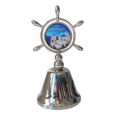 City Themed Collectible Souvenir Double Face Metal Spinner Rudder Bell 44x92 mm
