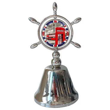 City Themed Collectible Souvenir Double Face Metal Spinner Rudder Bell 44x92 mm - Standart - 3