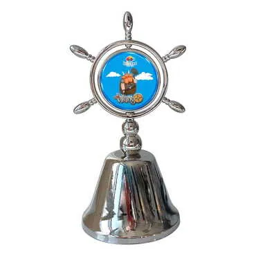 Theme Park Themed Collectible Souvenir Double Face Metal Spinner Rudder Bell 44x92 mm