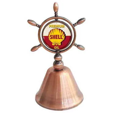 Promotional Collectible Souvenir Double Face Metal Spinner Rudder Bell - Bronze Color - Standart - 2