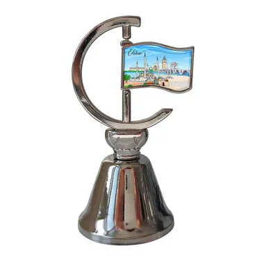 City Themed Collectible Souvenir Double Face Metal Spinner Flag Bell 44x96 mm - Standart - 3