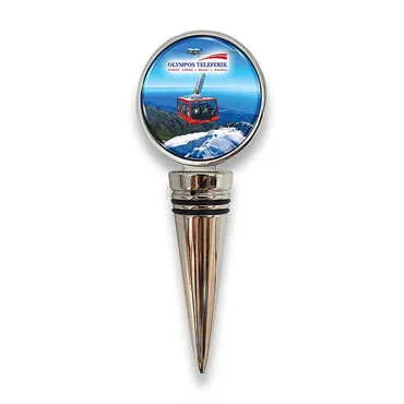 Cable Card Themed Metal Wine Bottle Stopper 45x115x20 mm