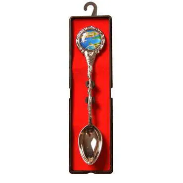 Kemer Themed Collectible Souvenir Metal Tea Spon With Giftbox 25x130 mm