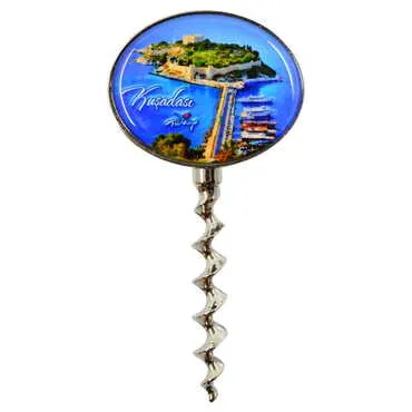 Kusadasi Themed Metal Magnetic Customised Corkcscrewer