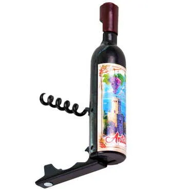 Toptan Antalya Temalı Myros Şişe Şekilli Tirbüşon Açacak 115x25x25 mm - Standart - 4