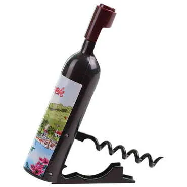 Gocek Themed Bottle Shaped Metal Wine Bottle Corkscrew Opener-Magnetic 115x25x25 mm - 2