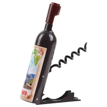 Kemer Themed Bottle Shaped Metal Wine Bottle Corkscrew Opener-Magnetic 115x25x25 mm - 2