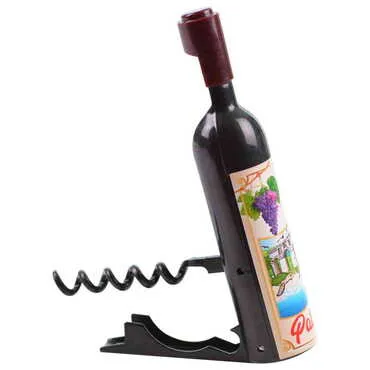 City Themed Bottle Shaped Metal Wine Bottle Corkscrew Opener-Magnetic 115x25x25 mm - Standart - 3