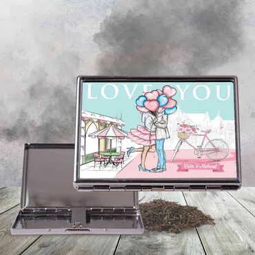 Sweetheart Themed Metal Cigarette Case 103x80x11 mm