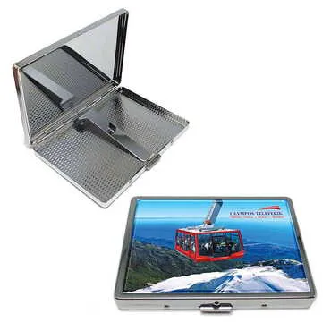 Toptan Teleferik Temalı Myros Metal Büyük Sigara Tabakası 103x80x11 mm