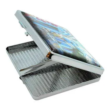 Toptan Alaçatı Bölgesi Temalı Myros Metal Küçük Sigara Tabakası 87x76x11 mm - 2