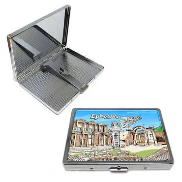 Museum Themed Metal Cigarette Case 87x76x11 mm
