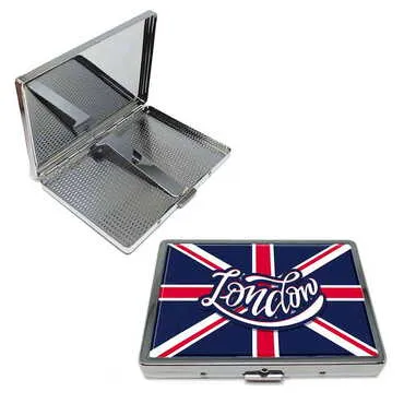 City Themed Metal Cigarette Case 87x76x11 mm - Standart - 2