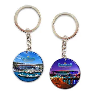 Hotel Themed Double Face Printed Epoxy Keychain