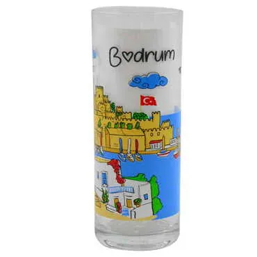 Toptan Bodrum Temalı Myros Baskili Raki Bardaği - 3
