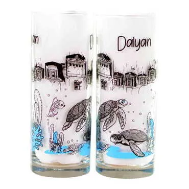 Dalyan Themed Custom Printed Raki-Ouzo Glass