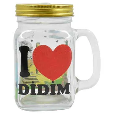 Didim Themed Customised 350 Cc Glass Mason Jar