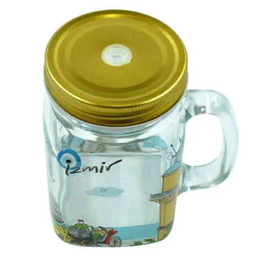 Toptan İzmir Temalı Kavanoz Bardak 350 cc - Standart - 6