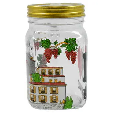 Şirince Themed Customised 350 Cc Glass Mason Jar - Standart - 2
