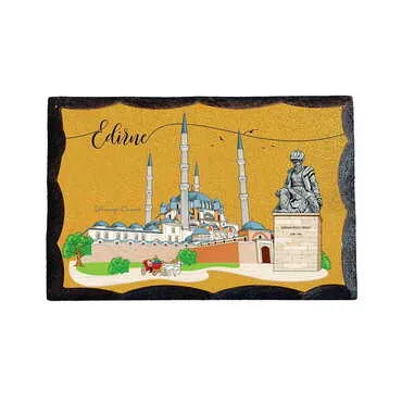 City Themed Printed Wooden Desktop Decor 45x65 mm - Standart - 3