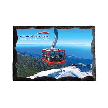 Toptan Teleferik Temalı Myros Ahsap Masif Pano Küçük 45x65 mm