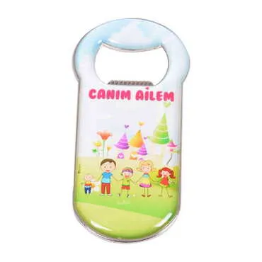 Family Themed Customizable Metal Magnetic Bottle Opener 90x45 mm - Standart