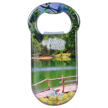 Toptan Artvin Temalı Myros Metal Klasik Açacak Magnet 90x45 mm - Standart