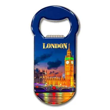 Toptan Londra Temalı Myros Metal Klasik Açacak Magnet 90x45 mm - Standart - 2