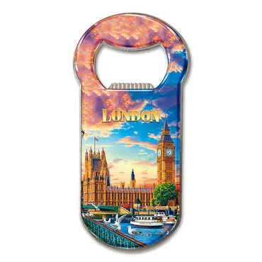 Toptan Londra Temalı Myros Metal Klasik Açacak Magnet 90x45 mm - Standart - 5