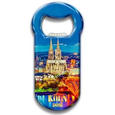 City Themed Customizable Metal Magnetic Bottle Opener 90x45 mm