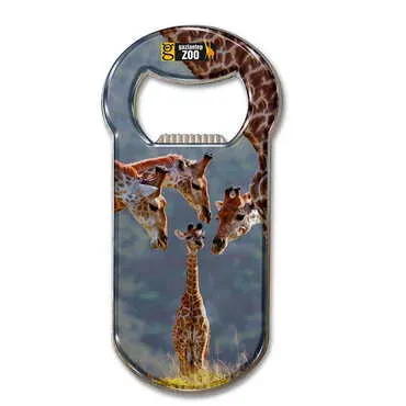 Zoo Themed Customizable Metal Magnetic Bottle Opener 90x45 mm