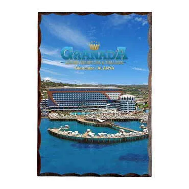Hotel Themed Printed Wooden Desktop Decor 95x135 mm
