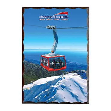 Toptan Teleferik Temalı Myros Ahsap Masif Pano Büyük 95x135 mm