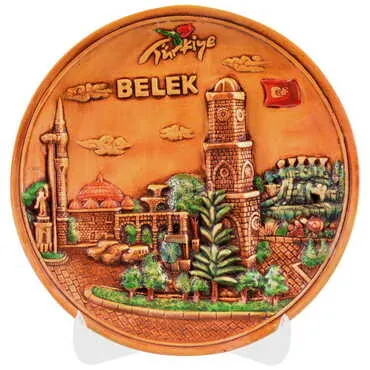 Toptan Belek Temalı Myros Alçı Organik Tabak 20 cm - Standart