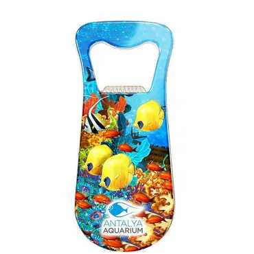 Toptan Aquapark Temalı Myros Metal Damla Açacak Magnet 95x42 mm - Standart